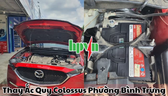 Cửa h&agrave;ng ắc quy Colossus phường B&igrave;nh Trưng