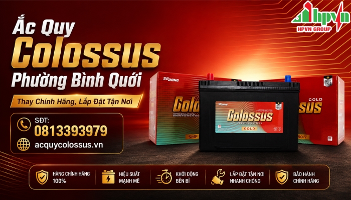 Cửa H&agrave;ng Ắc Quy Colossus Phường B&igrave;nh Quới