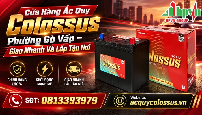 Cửa H&agrave;ng Ắc Quy Colossus Phường G&ograve; Vấp Ch&iacute;nh H&atilde;ng