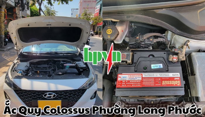 Cửa h&agrave;ng ắc quy Colossus phường Long Phước