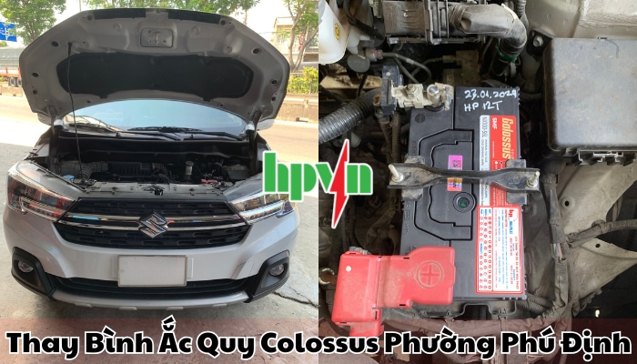 Cửa h&agrave;ng ắc quy Colossus phường Ph&uacute; Định ch&iacute;nh h&atilde;ng