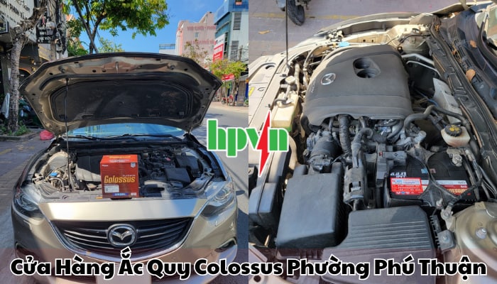 Cửa h&agrave;ng ắc quy Colossus phường Ph&uacute; Thuận