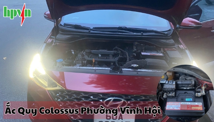 Thay b&igrave;nh ắc quy Colossus phường Vĩnh Hội