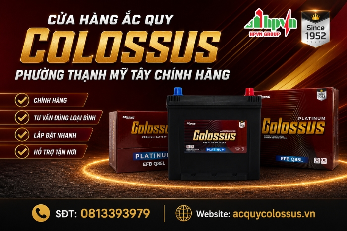 Cửa Hàng Ắc Quy Colossus Chính Hãng Phường Thạnh Mỹ Tây